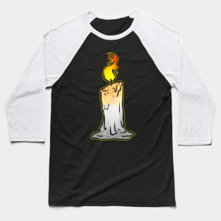 Burning Candle Halloween Baseball T-Shirt